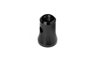 HB Racing Aluminum Exhaust Pipe Mount V2 (Black) HBS114748